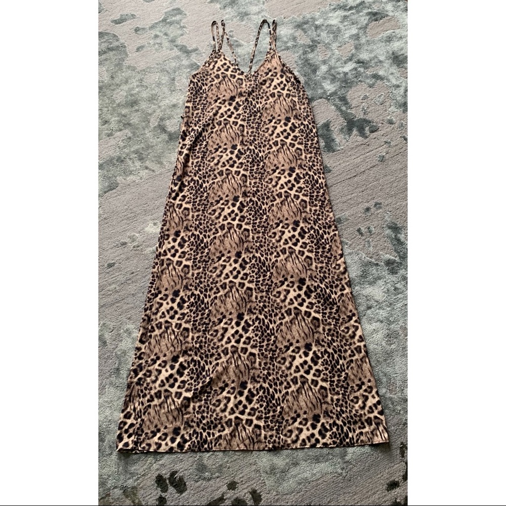 Tobi medium cheetah pattern floor length dress
